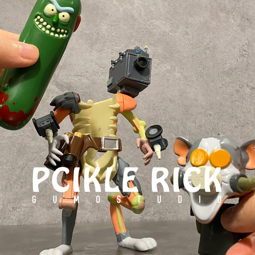 GUMO预售Pickle Rick and Morty腌黄瓜瑞克莫蒂武装老鼠正版可动 - 图1