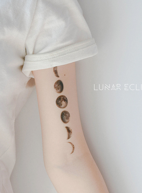smokebomblab kids 设计师创意防水纹身贴 月球moon 月食