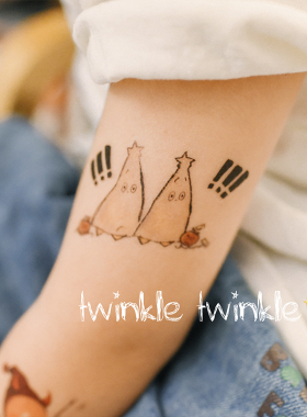 smokebomblab童趣万圣节星星twinkle人halloween小怪兽南瓜纹身贴