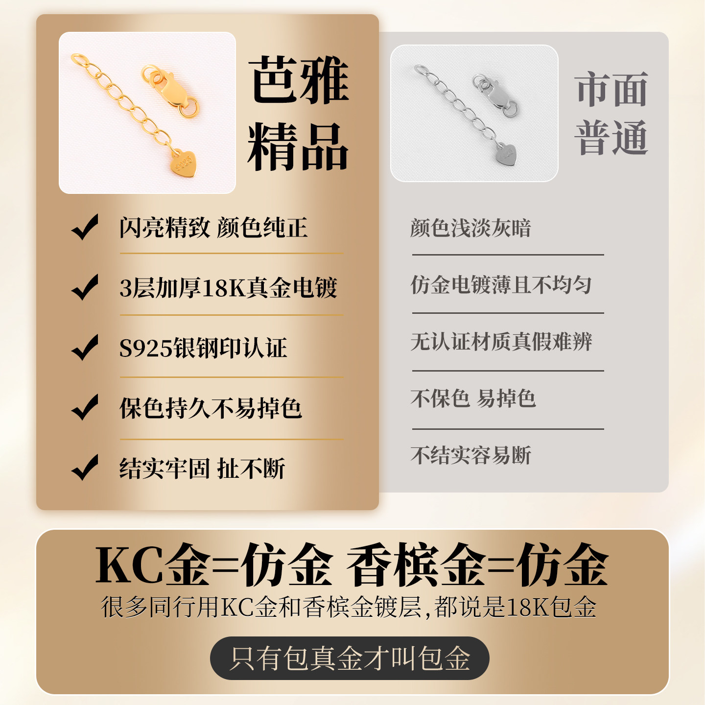 925纯银万能弹簧扣延长链diy手链项链桃心调节链尾链饰品材料配件,淘宝优惠券,粉丝福利购,淘宝优惠卷