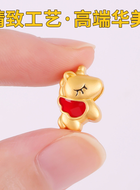 古法沙金配件diy隔珠小挂件配饰