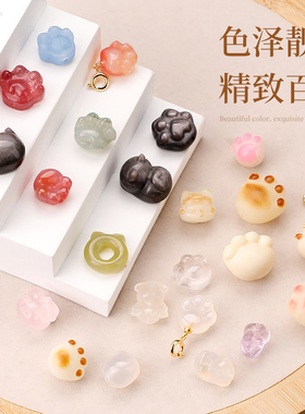 天然猫爪菩提根手串散珠挂件配件