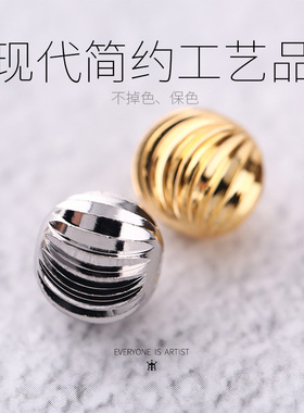 镀金铜散珠子diy手工饰品配件