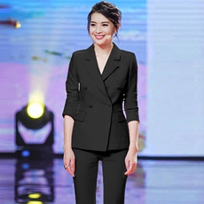 Униформа 2024春秋新款修身ol小西装外套休闲西服长裤职业套装女时尚两件套