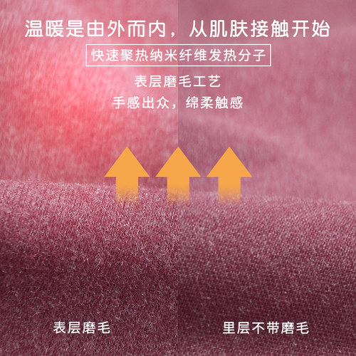 Hizty/喜姿婷保暖内衣女纳米纤维棉秋衣秋裤套装男情侣秋冬青年薄 - 图1