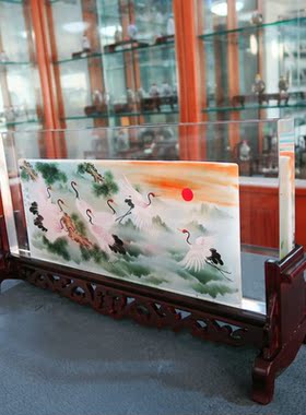 北京翠琦轩内画屏风仙鹤