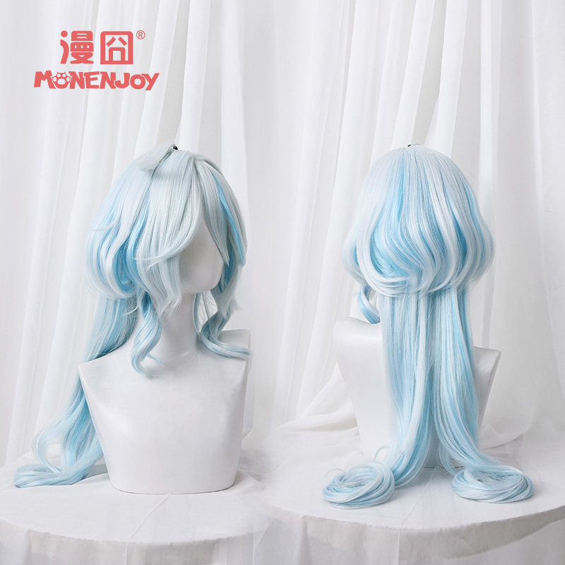 【漫囧】原神cos假发枫丹水神芙宁娜芙卡洛斯挑染cosplay假发现货