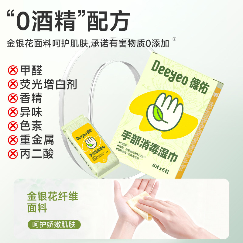 德佑消毒湿巾便携小包0酒精甲流乙流病毒消杀婴儿手口专用湿纸巾,淘宝优惠券,粉丝福利购,淘宝优惠卷