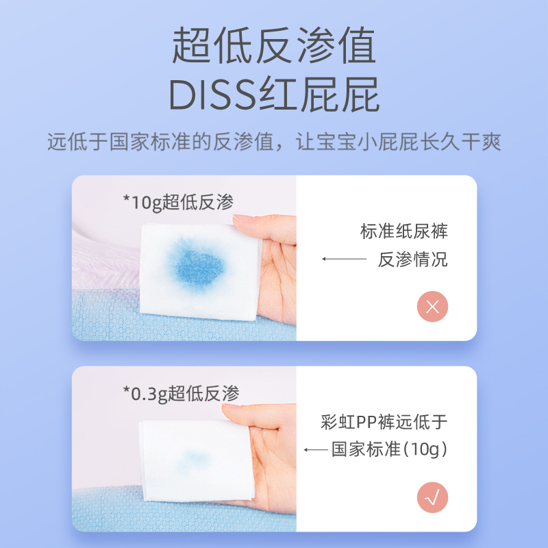 德佑嬰兒紙尿褲試用裝6片彩虹PP褲體驗裝sml碼3包柔軟超薄尿不濕_德佑旗艦店_嬰童尿褲