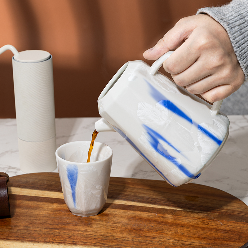 koonan结晶釉工艺陶瓷手冲咖啡壶套装V60滤杯咖啡过滤器分享壶 - 图2