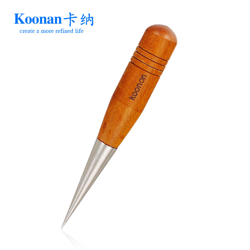 KOONAN/卡納 韓式木柄咖啡拉花針 不鏽鋼咖啡雕花棒 花式咖啡鉤花