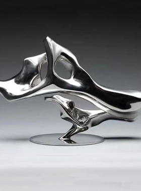 轻奢抽象雕塑艺术太湖石摆件酒店电镀金色过道玄关创意可定制