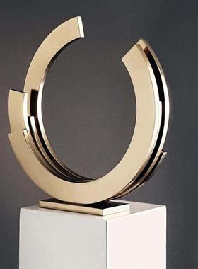 客厅金属摆件工厂定制工业风不锈钢雕塑大型户外金属品质装饰品