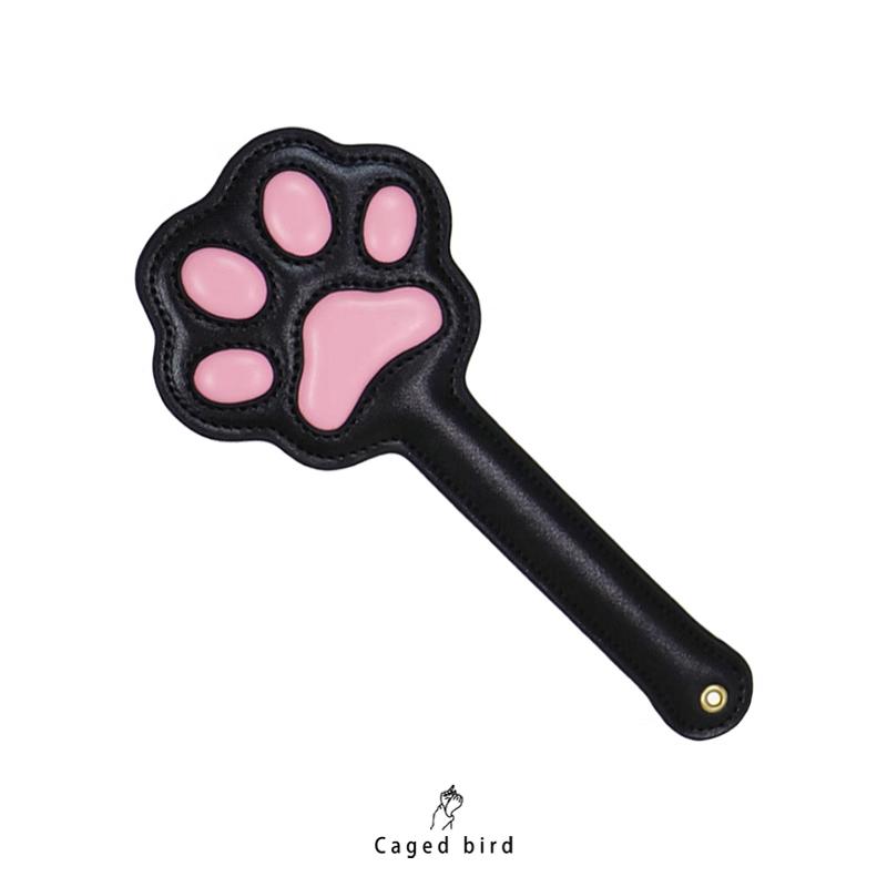 猫爪拍立体肉垫留爪印SP小圈实践工具皮拍子皮鞭皮革戒尺粉色可爱 - 图3