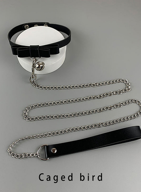 成人脖子颈带情侣锁骨链女链子脖环铃铛牵引绳项链项圈cos笼中鸟