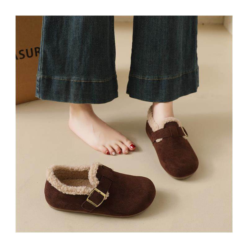 覆古冬季勃肯鞋女保暖加绒鞋子女2025新款爆款百搭二棉孕妇乐福鞋,淘宝优惠券,粉丝福利购,淘宝优惠卷