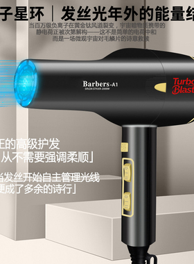 家用专业电吹风机A1发廊专业吹风筒冷热风大功率负离子理发店专用