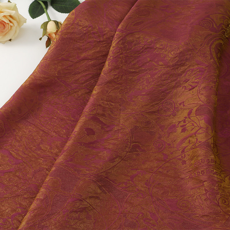 人丝罗马假日香云纱提花面料 春夏旗袍服装面料 浮光锦提花布现货,淘宝优惠券,粉丝福利购,淘宝优惠卷