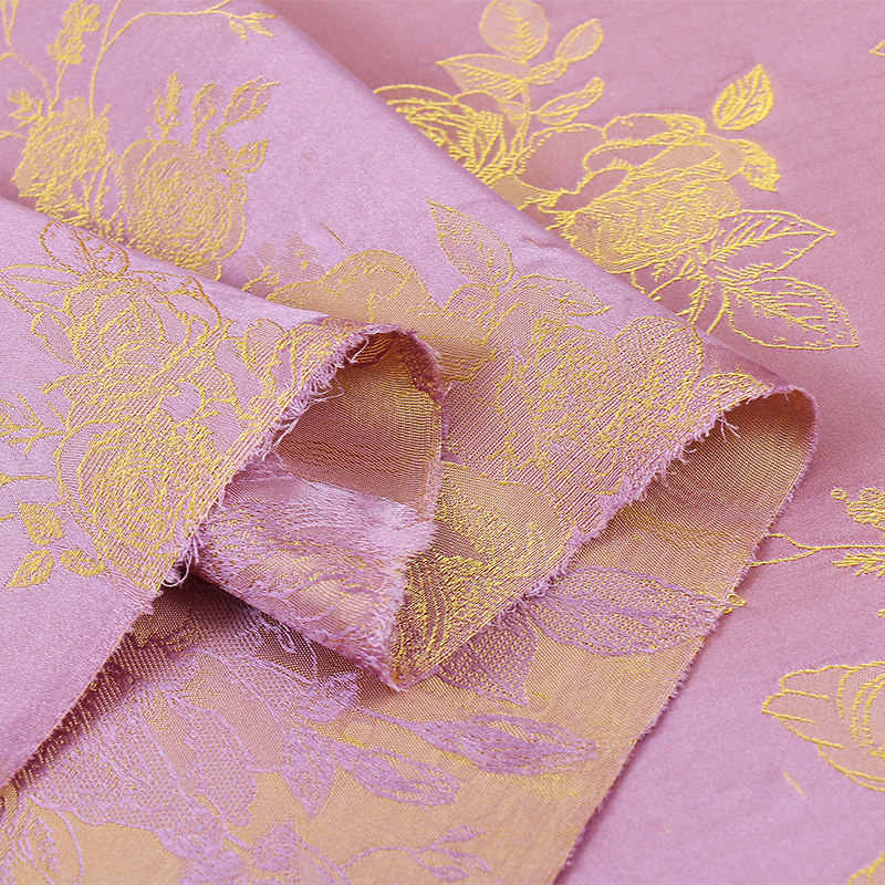 人丝醋酸双色提花面料 汉服连衣裙旗袍布料 古风花朵提花布现货,淘宝优惠券,粉丝福利购,淘宝优惠卷