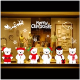 Рождественский электрический декор, стеклянная наклейка для пожилых людей, со снежинками