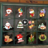 Рождественский электрический декор, стеклянная наклейка для пожилых людей, со снежинками