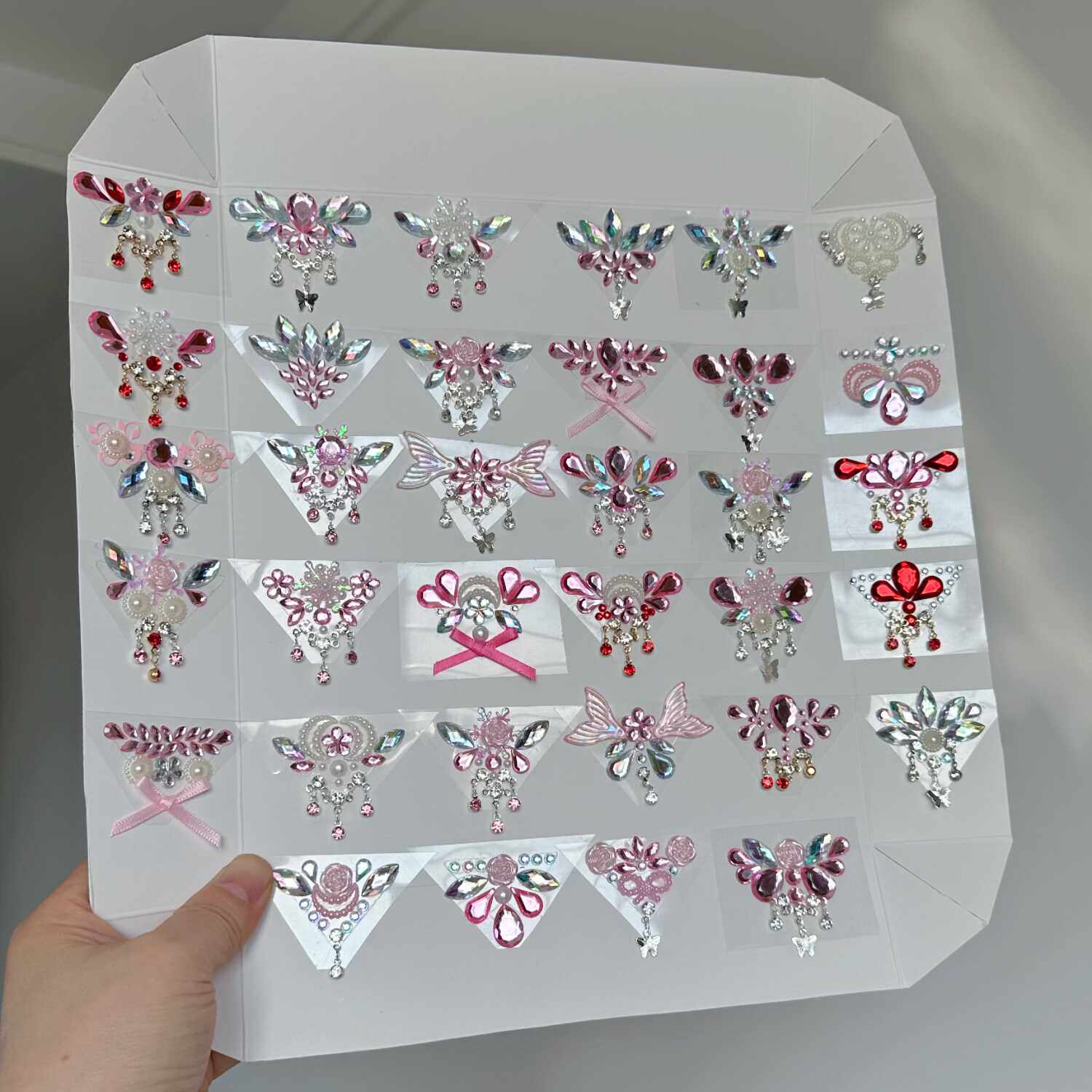 流苏眉心贴脸上饰品贴钻舞台化妆额头花钿彩妆面部女儿童古装汉服