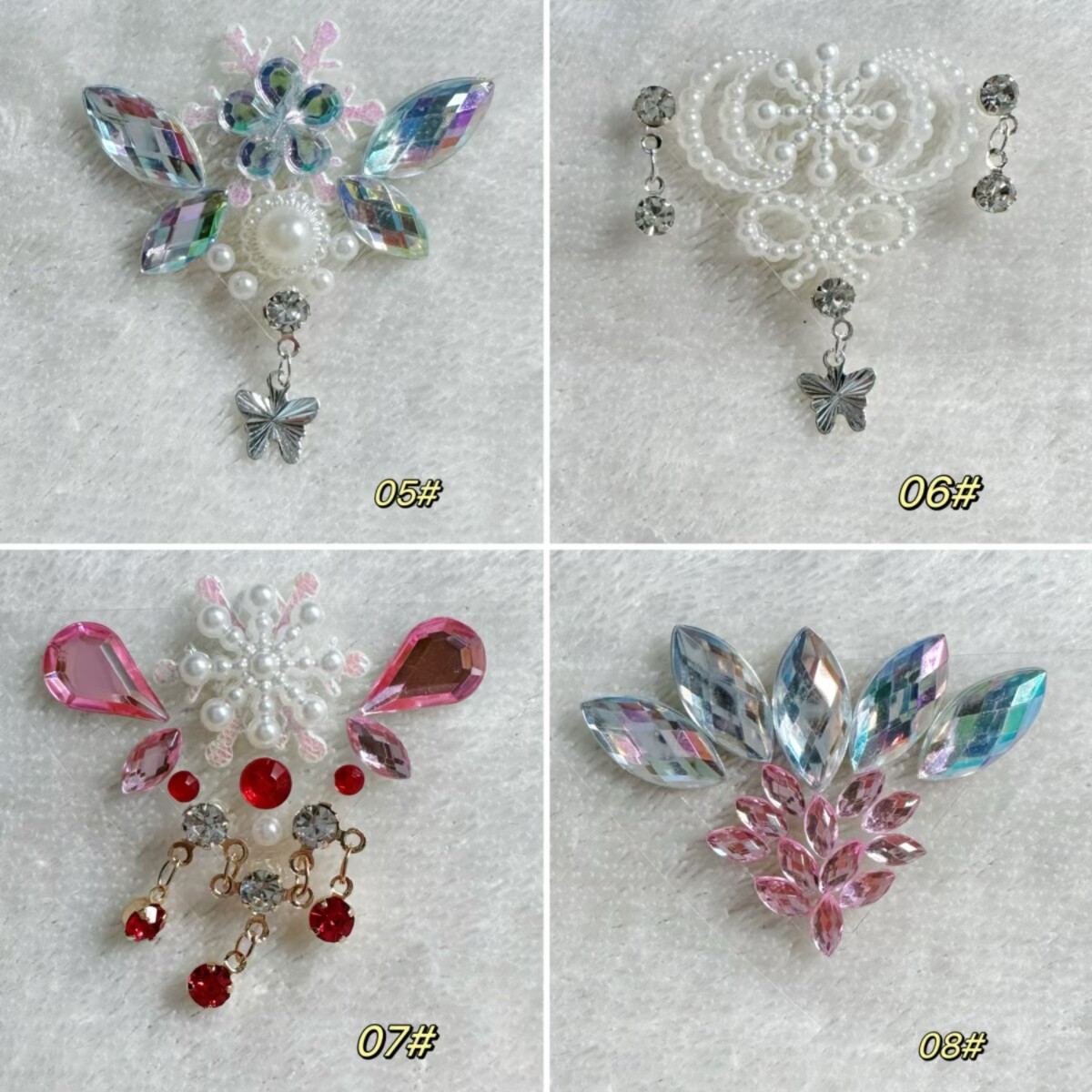 流苏眉心贴脸上饰品贴钻舞台化妆额头花钿彩妆面部女儿童古装汉服