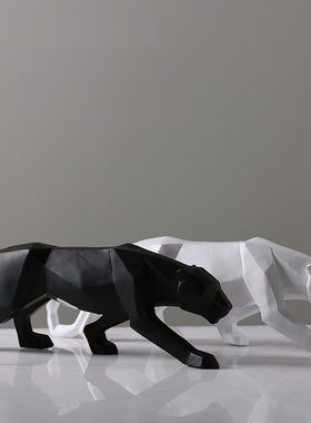 树脂金钱豹卧室工艺品装饰摆件