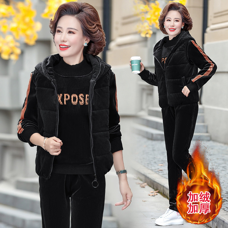 中老年人女装2020新款春秋冬装中年 伊栢中老年女装
