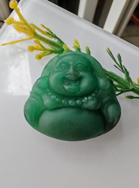 天然独龙玉弥勒佛云南翡翠绿玉佛观音吊坠男女款玉佩挂件笑佛项链