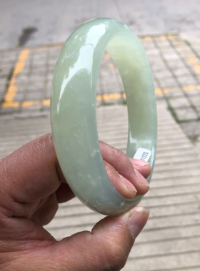 玉手镯女款岫玉细条玉镯