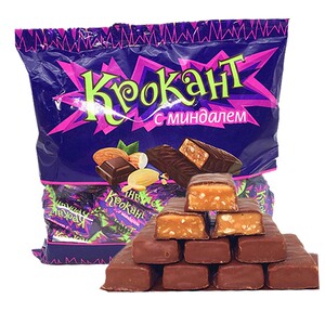 俄罗斯进口紫皮糖巧克力零食