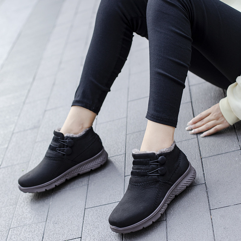 回力雪地靴女冬季加绒加厚保暖棉鞋奶奶懒人防滑短筒老年妈妈短靴,淘宝优惠券,粉丝福利购,淘宝优惠卷