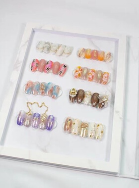 美甲吸磁铁展示收纳本
