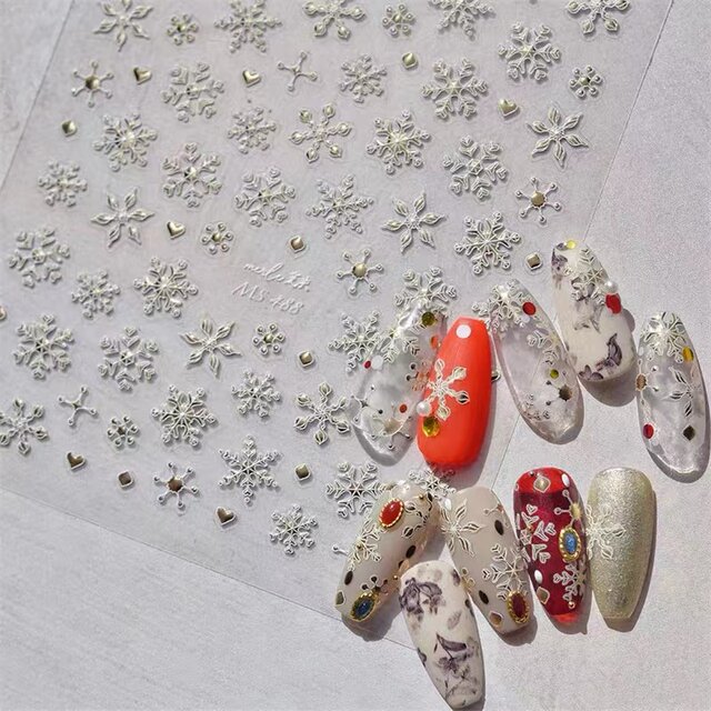 Super Fairy Lace Snowflake Nail Art Stickers