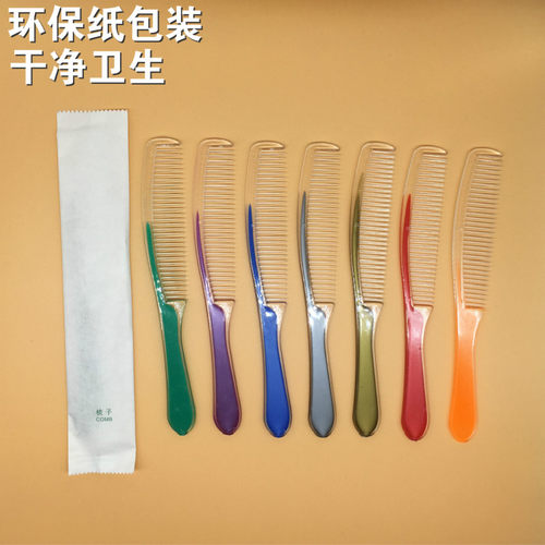 宾馆一次性梳子旅馆长条梳家用木梳酒店一次性洗漱用品塑料梳包邮 - 图1