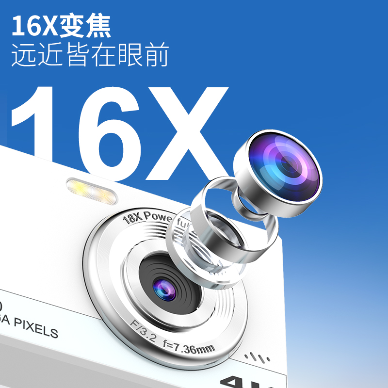 学生党复古ccd相机校园高清学生入门拍照相机数码双摄旅游随身vlo - 图2