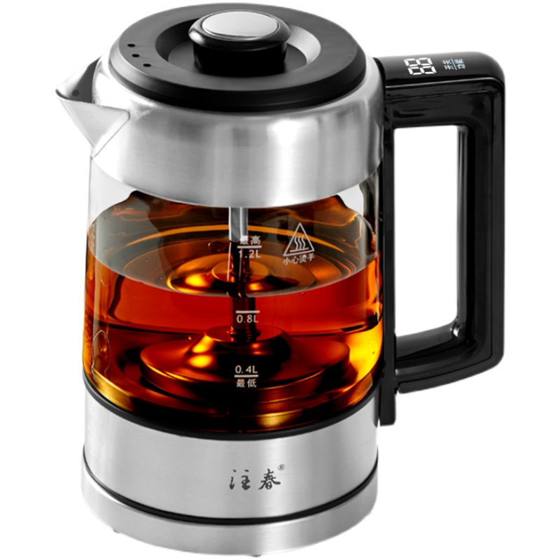 蒸汽煮茶器家用全自动玻璃保温热水壶喷淋式电煮黑茶壶大容量1.2L - 图3