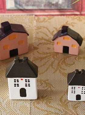 工艺法式风小房子装饰品满20包邮