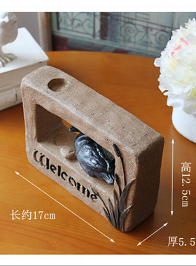 树脂橱窗书柜装饰品石头画满包邮