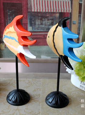 包邮对鱼实木雕刻婚庆礼物装饰品