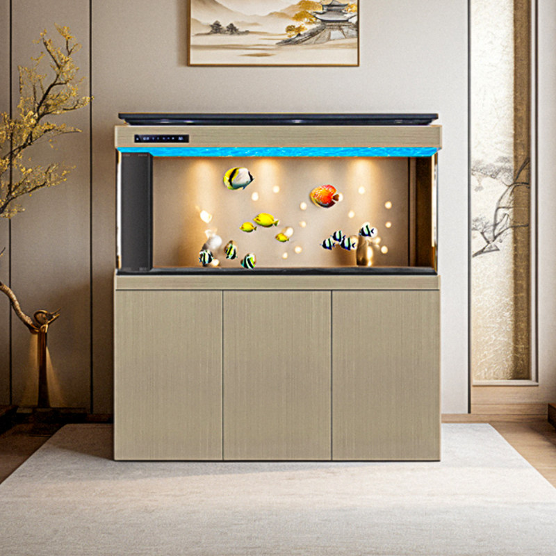 客厅高端落地鱼缸家用生态超白落地水族箱中型2025客厅鱼缸新款,淘宝优惠券,粉丝福利购,淘宝优惠卷