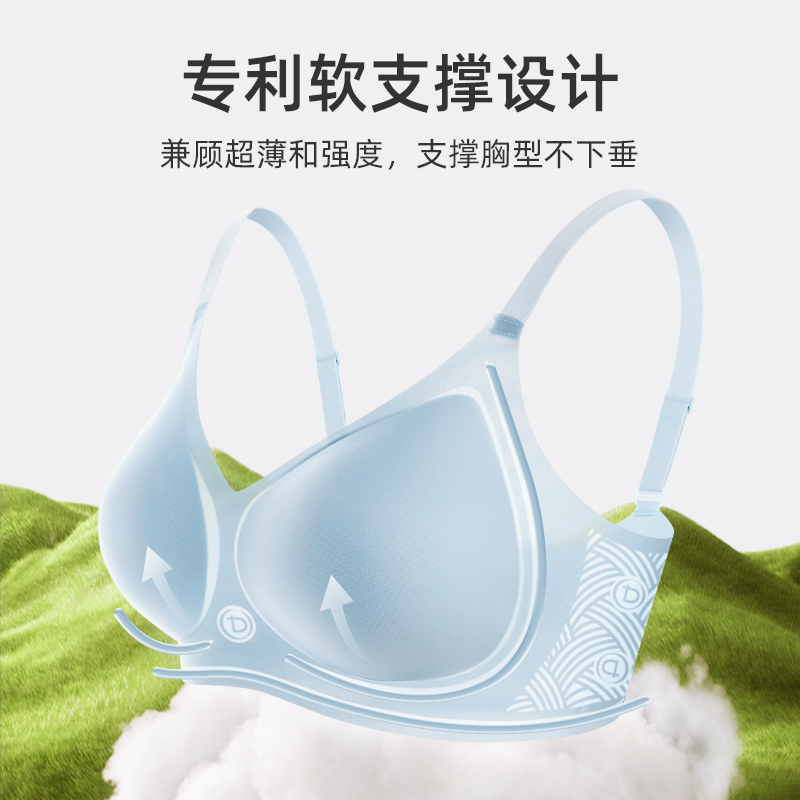 无痕冰丝内衣女小胸聚拢显大夏季超薄款收副乳防下垂无钢圈文胸罩