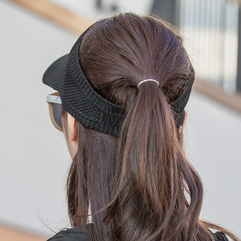 防晒帽子女空顶夏季白色运动遮阳帽防紫外线跑步新款鸭舌帽太阳帽