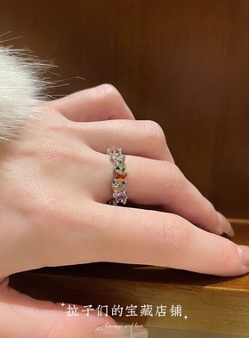 指环开口戒指轻奢锆石梦幻