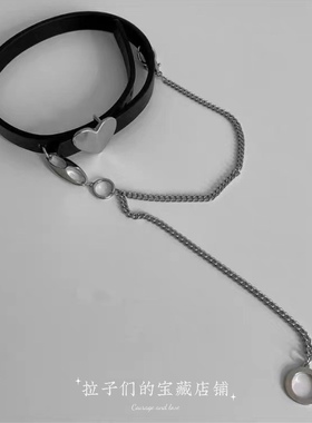 暗黑个性时尚辣妹配饰皮质