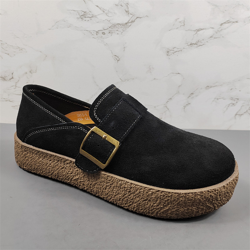 磨砂牛皮勃肯鞋男乐福鞋2025新款全包厚底复古懒人鞋一脚蹬穆勒鞋,淘宝优惠券,粉丝福利购,淘宝优惠卷