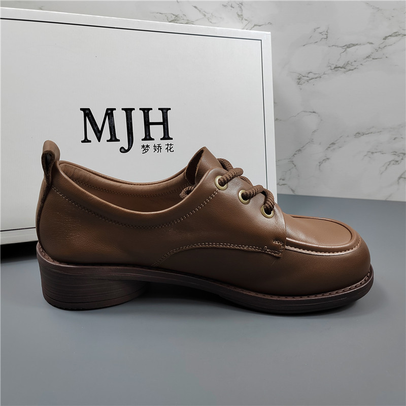 商场同款羊皮系带深口单鞋女2025秋季新款时尚百搭英伦风小皮鞋潮,淘宝优惠券,粉丝福利购,淘宝优惠卷