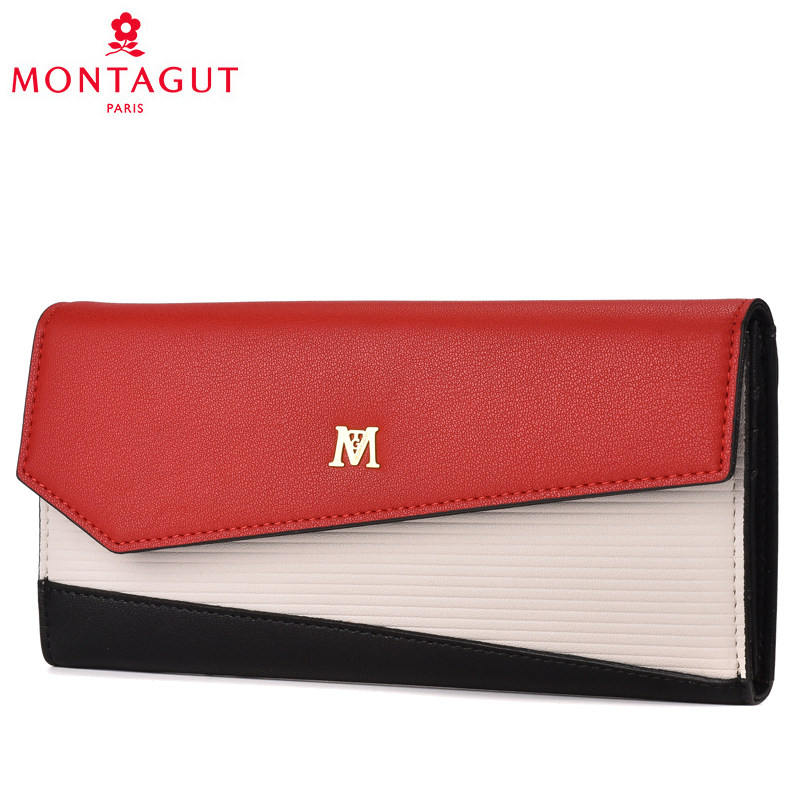 梦特娇真皮新款长款多卡位百搭钱包 montagut梦特娇宾莱钱包