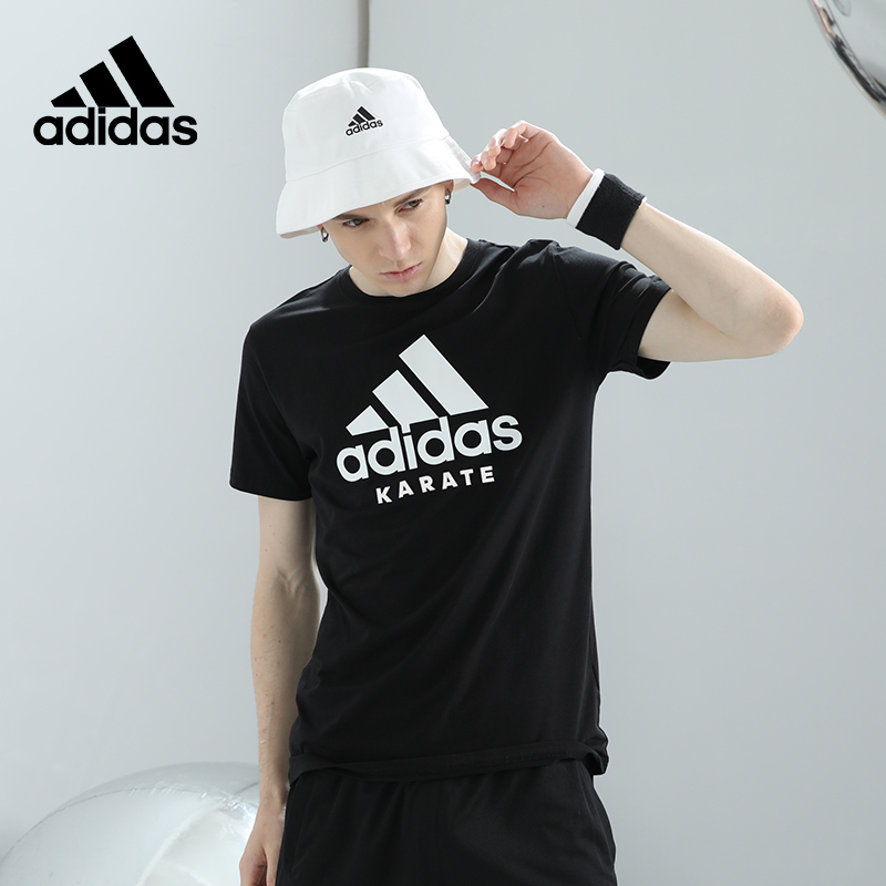 adidas阿迪达斯短袖官方正品2024夏季新款t恤 宽松运动速干体恤男